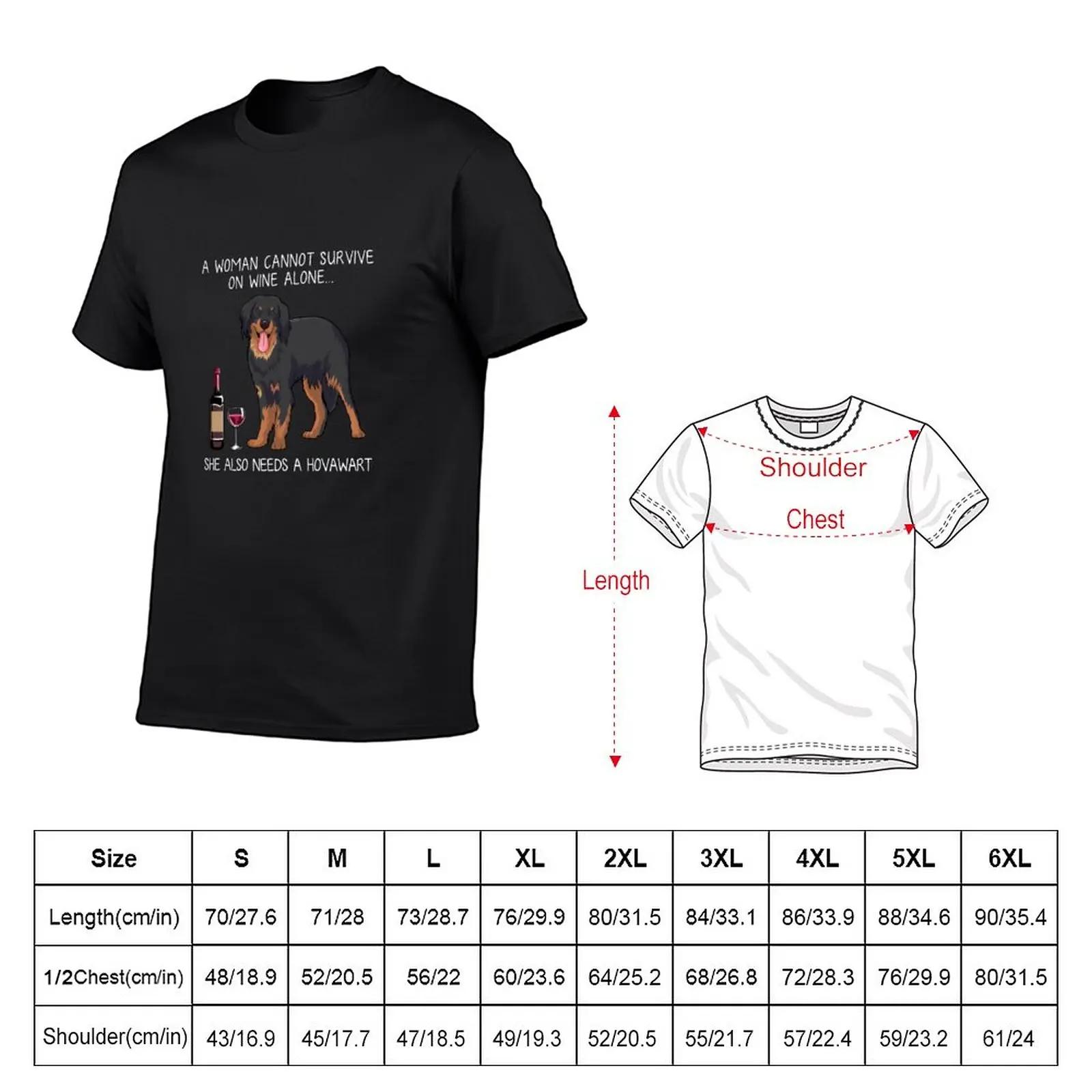 New Hovawart and wine Funny dog T-Shirt korean fashion summer top Blouse custom t shirt mens graphic t-shirts funny