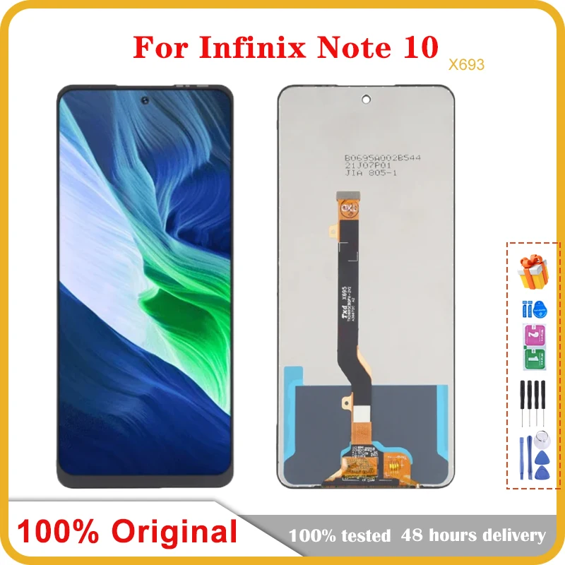 

For Infinix Note 10 X693 LCD Display Touch Screen Digitizer Assembly Repair Replacement For Tecno Pova 2 le7 LCD Screen