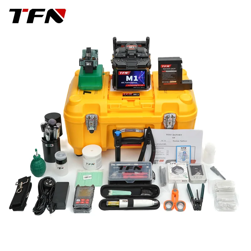 TFN M1 5s Splicing 15s Heating 5200mAh Battery 180 Times FTTH Fiber Optic Splicing Machine Optical Fiber Fusion Splicer