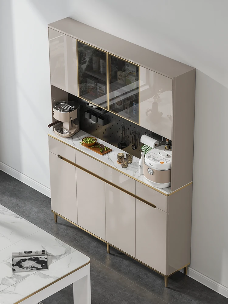 Ultra thin dining edge against wall, narrow storage, modern and simple, light luxury kitchen storage, tea cabinet