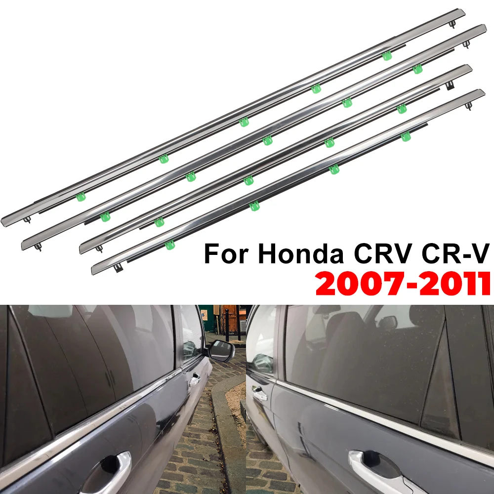 Pour Honda CRV CR-V 2007 2008 2009 2010 2011 Voiture Fenêtre Weatherstrips Porte Verre Fenêtre Bancs Bande Météo Moulage Garniture