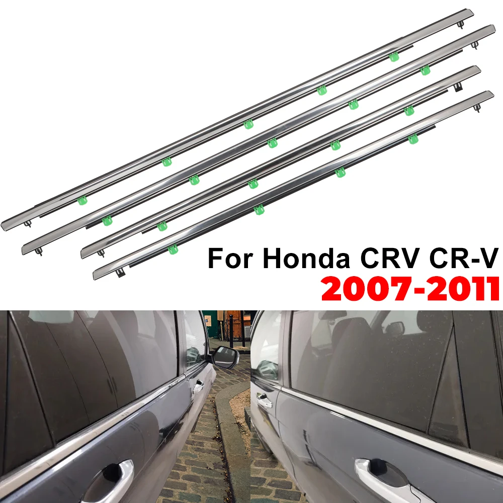 Carro Janela Weather Strip Moldagem Guarnição, Porta Janela de Vidro, Weather Strip, Fit para Honda CRV, 2007, 2008, 2009, 2010, 2011