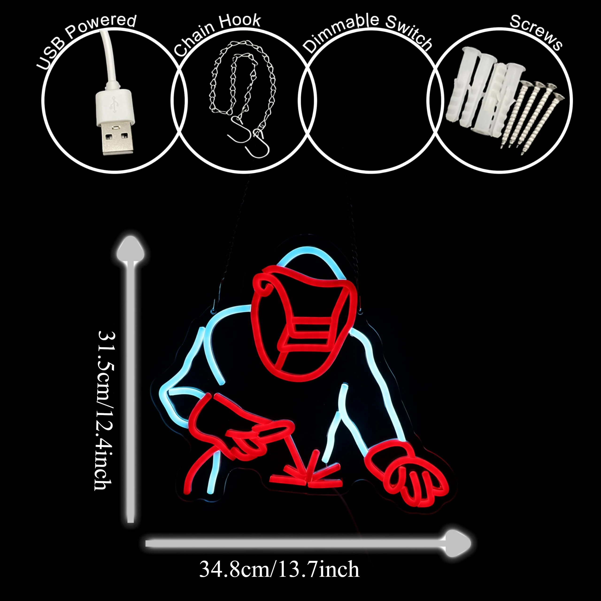 Welding Neon Sign USB Powered LED Dimmable Neon Light for Men Cave Garage Repair Shop  Party Wall Decor Father's Day Gifts