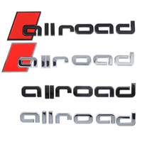 3D ABS Car ALLROAD Letter Tail Badge Rear Trunk Emblem Sticker For Audi A4 B5 B6 B7 B9 A3 8L A5 A6 C5 C7 4F A1 A7 A8 Q2 Q3 Q5 Q7