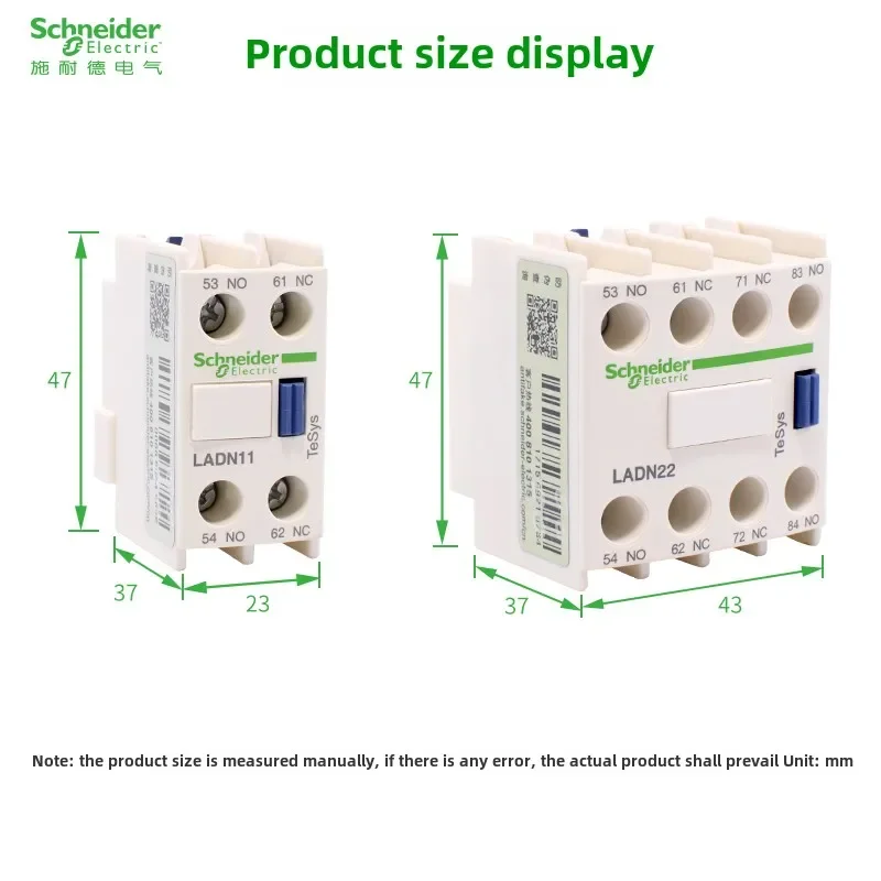 شنايدر LC1D التيار المتناوب قواطع الاتصال المساعد LADN11C20 C02 C22 C31 C04C 40C عادة مفتوحة ومغلقة الاتصال المساعد الأمامي #3