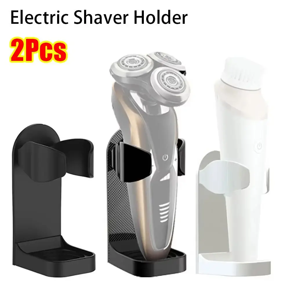 2Pcs Men Razor Shaver Storage Rack Space Saving Beauty Equipment Electric Toothbrush Stand Holder Plastic Traceless