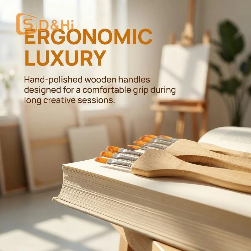 1/3/6Pcs Wood+Nylon Multi-toothed Brush Comb Watercolor Acrylic Brushes Set Nylon Blend Wool Art Supplies