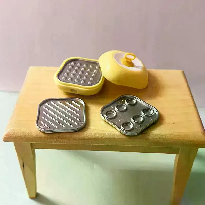 1 مجموعة 1/12 مقياس محاكاة مصغرة البيض المقلاة دمية آلة القلي الصغيرة المطبخ لعبة الطبخ ل إكسسوارات دمي