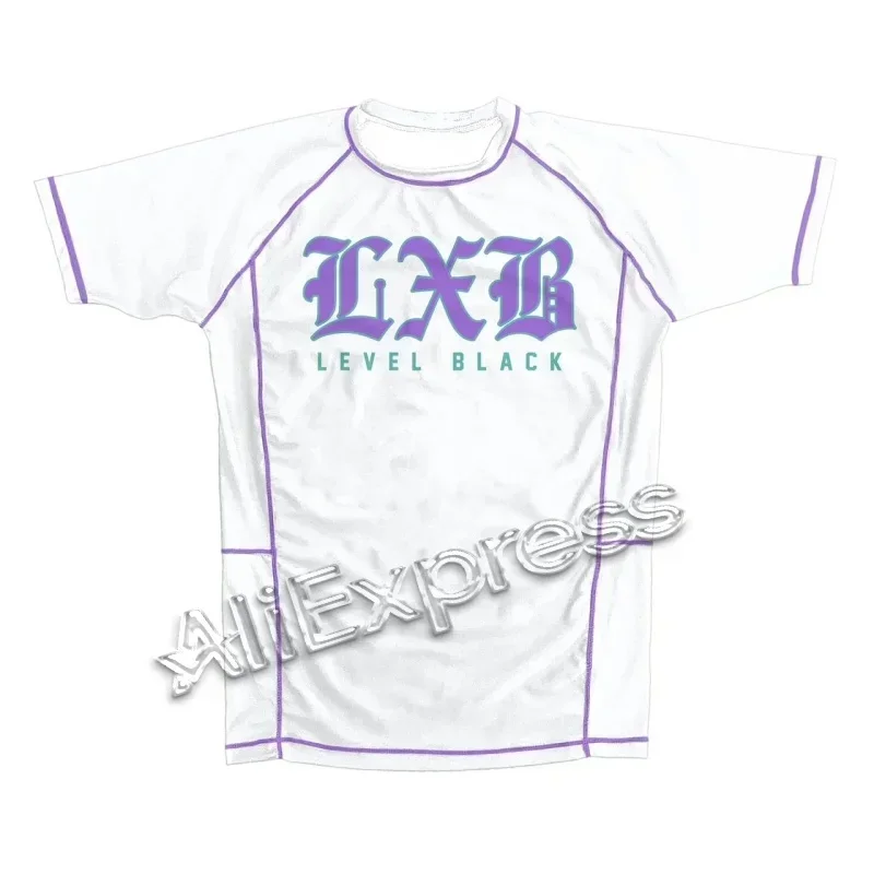 Sommer Schwarzer Rash Guard Schnelltrocknendes Gym-T-Shirt Schwarzes Jersey-T-Shirt Ranked V2 Nivel Negro Rash Guard Top für Erwachsene/Kinder – Detail 16