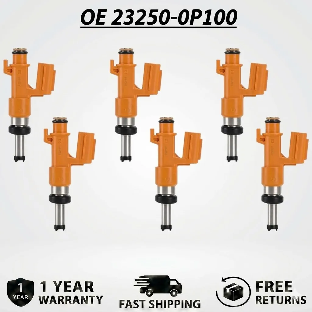 

6Pcs Brand New Fuel Injectors 23250-0P100 For Toyota Camry Tacoma Sienna Lexus RX350 IS350 3.5L V6 2GRFKS Engine Nozzle Valve