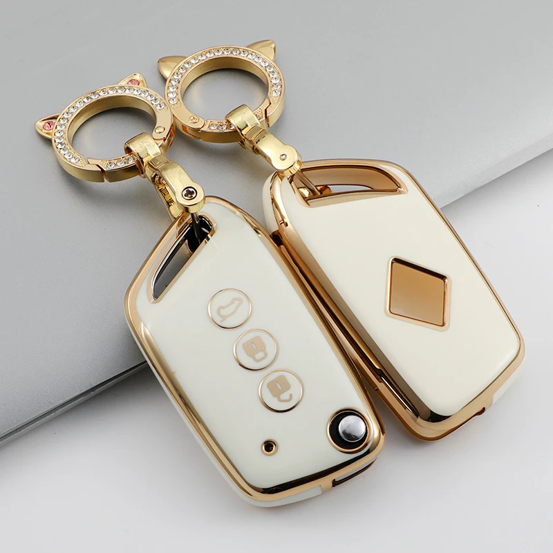 

TPU Phnom Penh Car Key Cover Case Shell For Baojun E200 E300 RS3 RS5 RS7 RC5 RC6 RM5 RMC Folding Key Protector Auto Accessories