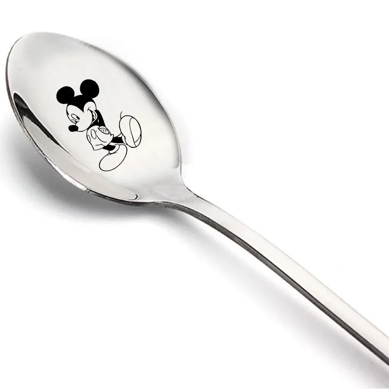 New Minnie Mickey Mouse Spoon Kids Cute Tableware Tablespoon Cartoon Anime Derivative Peripherals Spoons Birthday Party Gifts