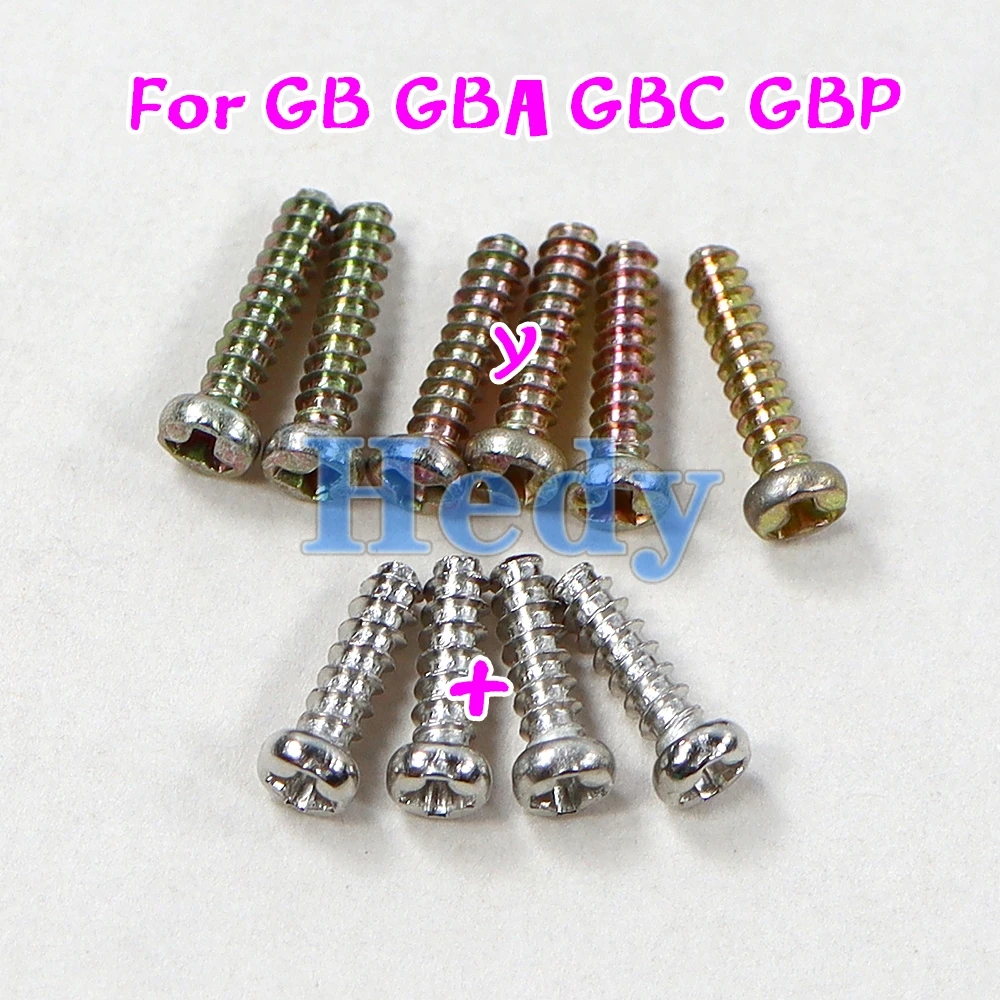 게임보이 교체용 나사 2세트 + 크로스 Y 트라이 윙 스크류 GB GBA GBC GBP 게임 콘솔 커버 나사 셸 케이스 삼각형