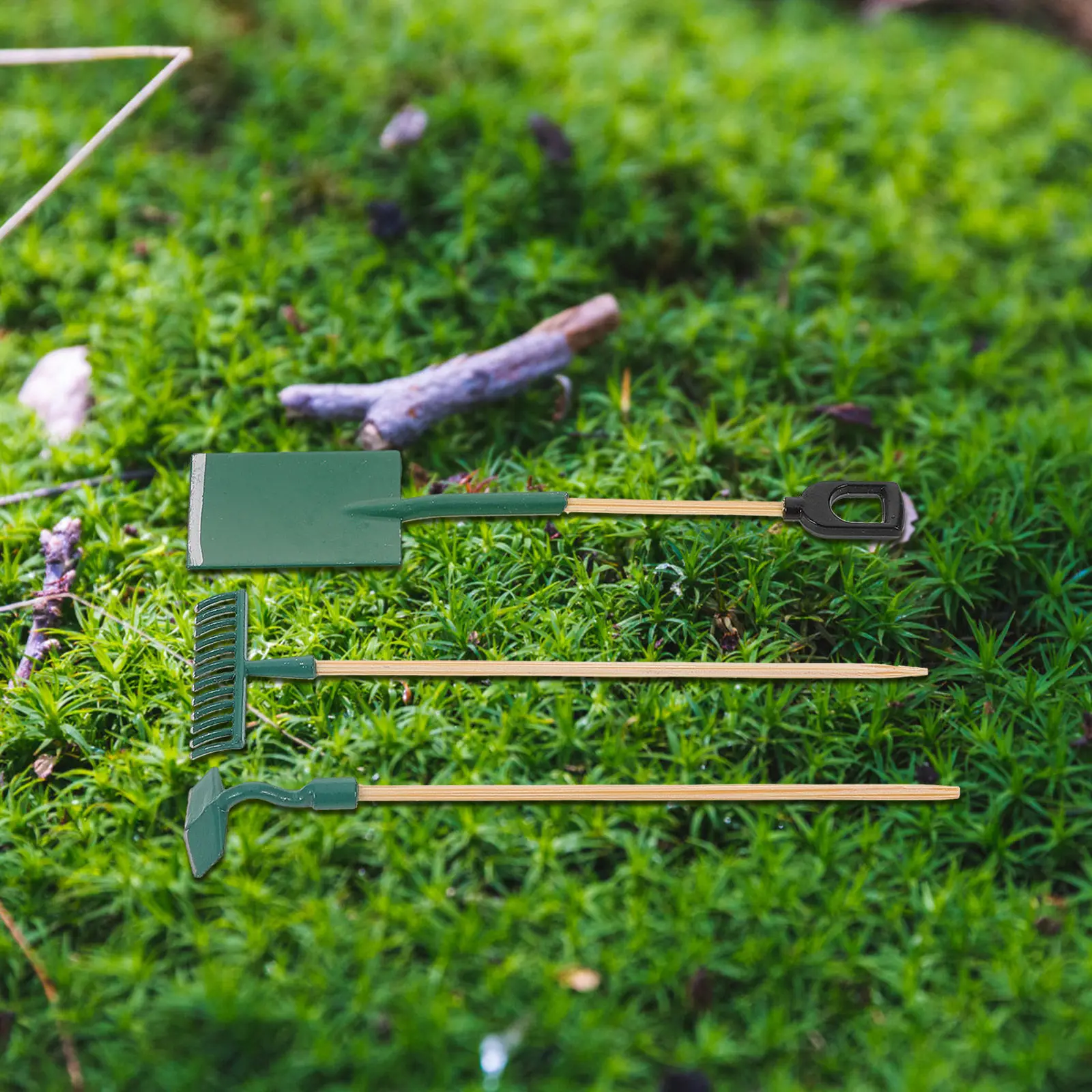 Miniature Garden Tools Set Shovel Rake Hoe Realistic 112 Scale Dollhouse Garden Accessories Dollhouse Camping Accessories