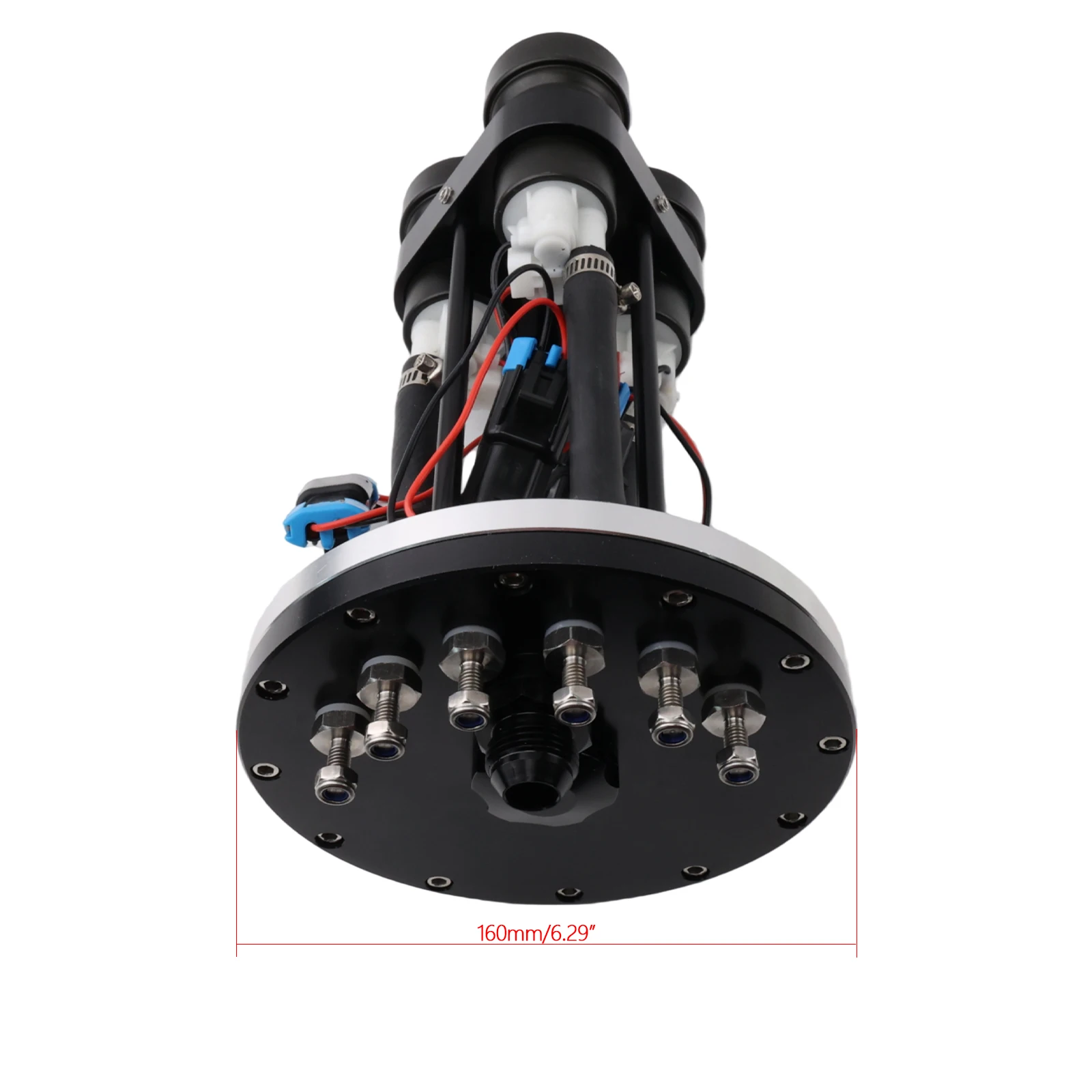 factory supply 39mm-40mm Fuel Cell Triple Fuel Pump Hanger Single AN-10 O-Ring Port for Walbro pump