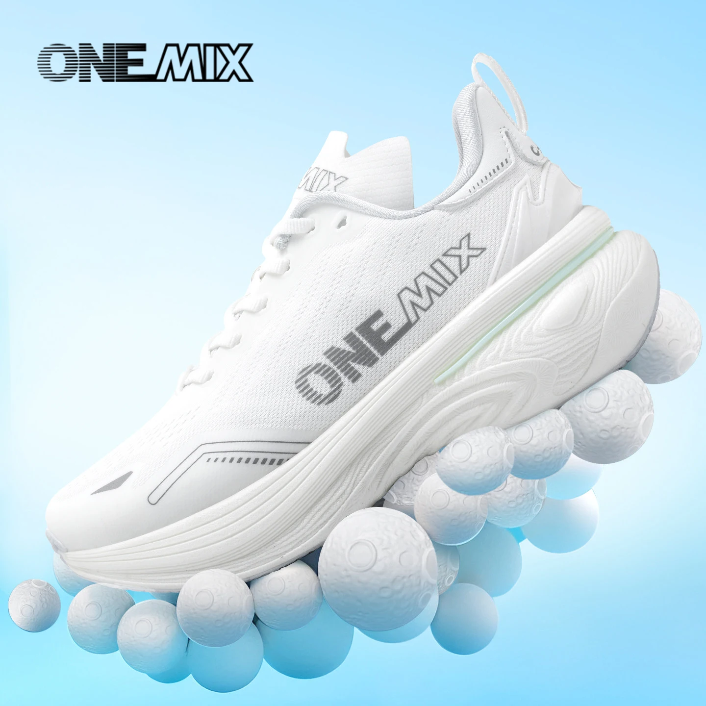 ONEMIX New Shock-Absorbing and Wear-Resistant Man Running Shoes Fashionable Fitness Women Sports Shoes Lightweight Road Shoes