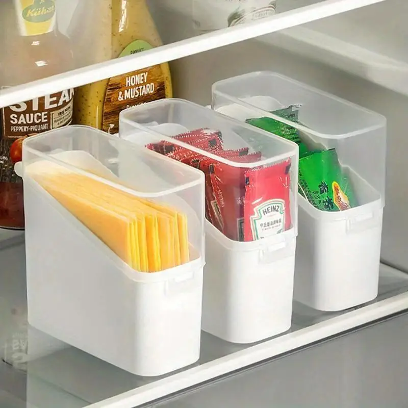 Creative Cheese Slice Storage Box Refrigerator Cheese Slice Butter Preservation Box Coffee Tea Bag Storage Organization Box