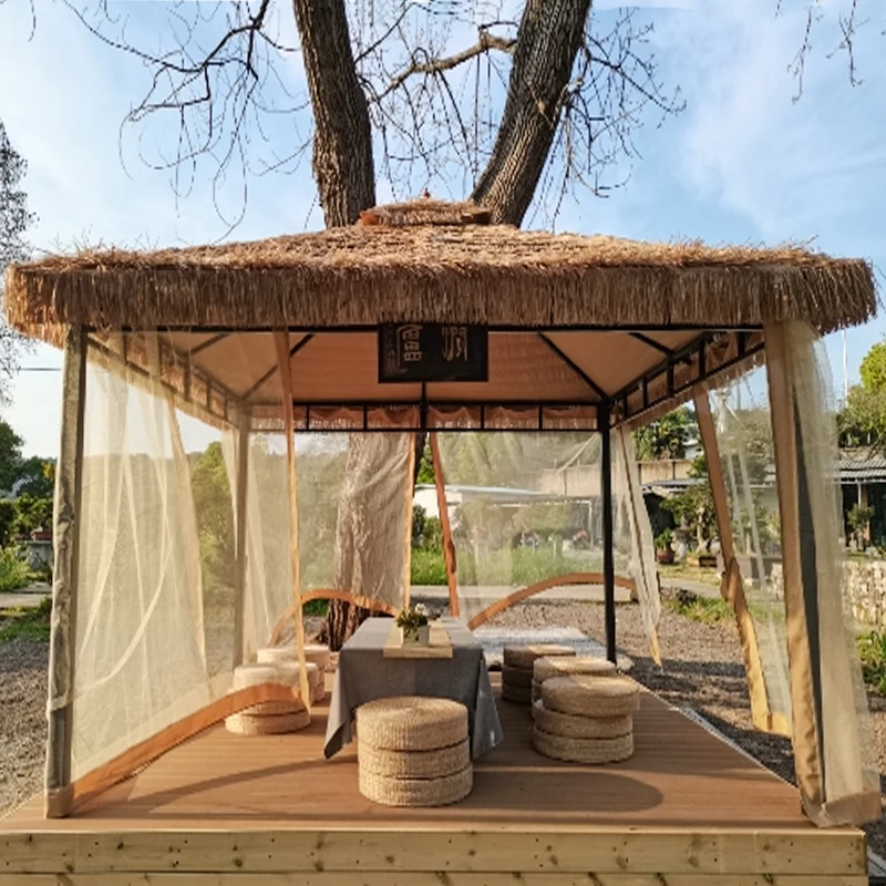 

Outdoor gazebo awning thatched tent terrace garden mobile villa leisure outdoor courtyard cool pavilion