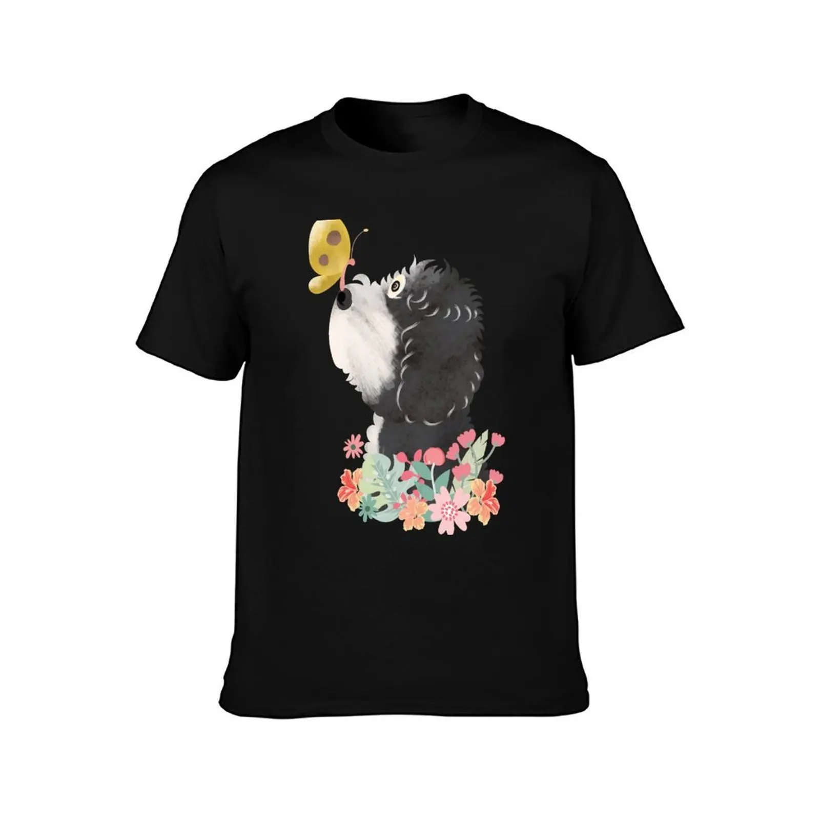 Hello Spring! Black White Goldendoodle Labradoodle Cockapoo Cavapoo Aussiedoodle Sheepadoodle Bernedoodle T-Shirt