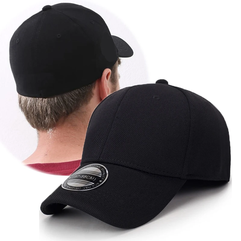 Novo estiramento equipado totalmente fechado elasticidade flexível flex hiphop bonés chapéus caber viseira beisebol snapback em branco sólido era das mulheres dos homens