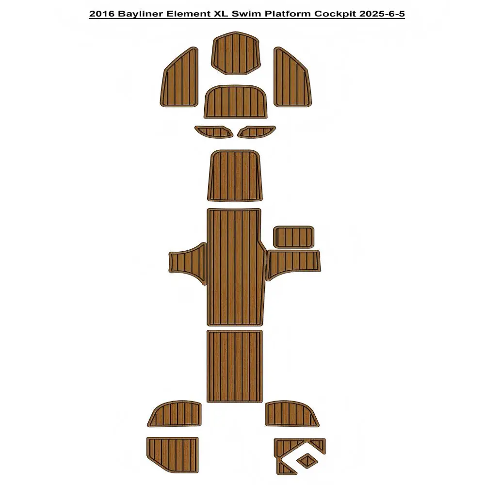 

2016 Bayliner Element XL Swim Platform Cockpit Boat EVA Foam Teak Deck Floor Mat SeaDek Gatorstep Style Self Adhesive d8h54sdvg