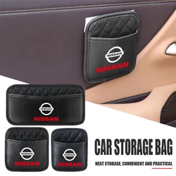 Car Back Seat Door Center Fashion Leather Storage Bag For Nissan X-trail Qashqai Note Juke Sentra Patrol Navara GTR Nismo Leaf