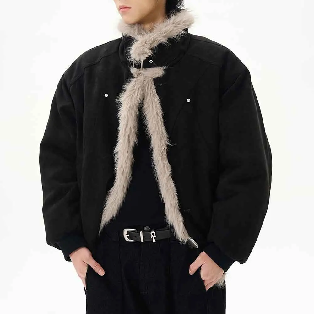 Mens Fall Jacket Fleece Warm Deconstruction Jacket Streetwear Fashion Casual Outdoor Daily Comfortable Outerwear Men'S Clothing