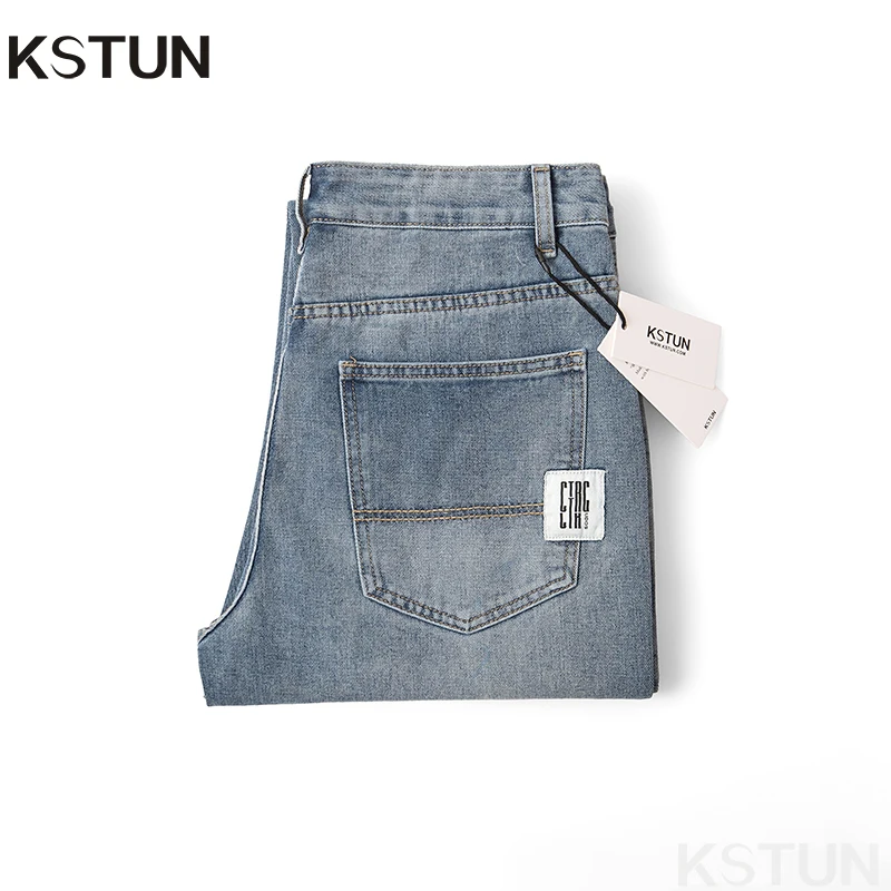 KSTUN Harem Jeans Men Pants Loose Fit Light Blue Casual Male Denim Pants Streetwear Baggy Men's Trousers Clothing 2024 New Kpop