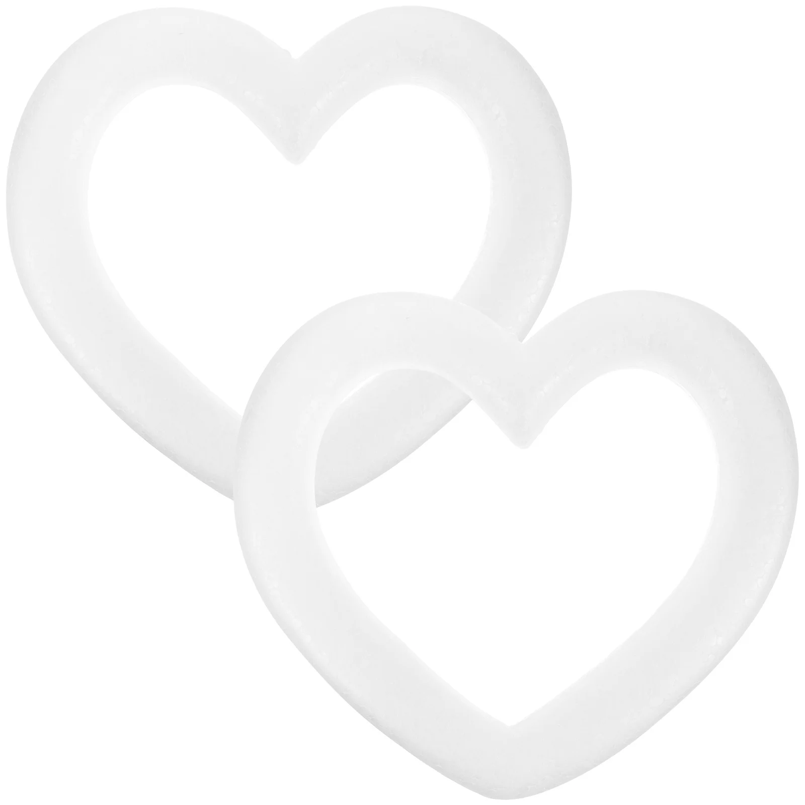 

2Pcs Heart Shaped Christmas Ring DIY Craft Garland Hanging Decor White Craft Ornament Circle Ring