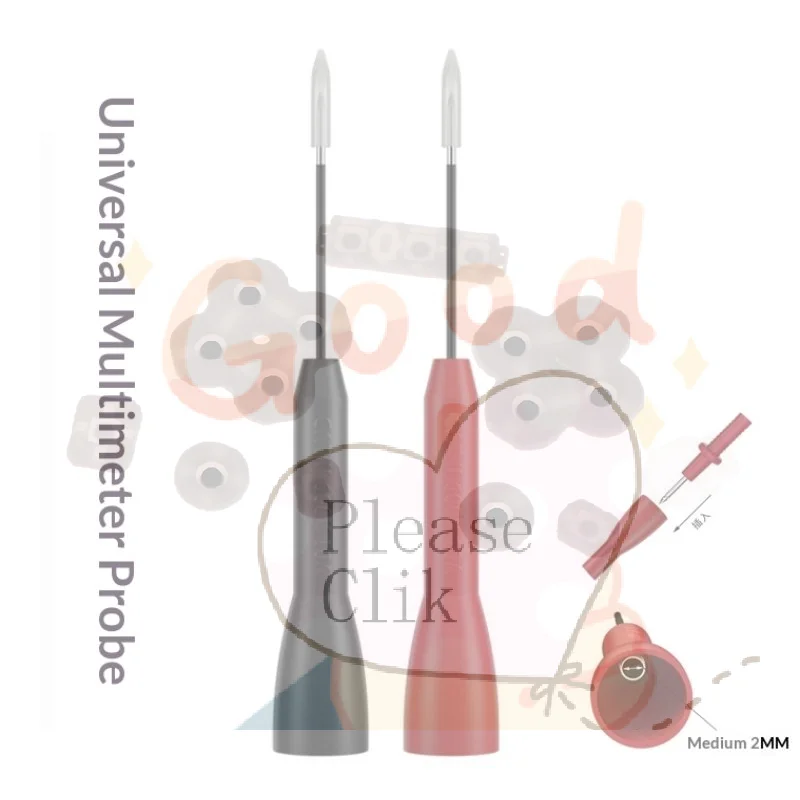 【HG】2mm Test Lead Extension Cover Non Destructive Multimeter Probe Testing Needle For Test Lead Stainless Steel Pin