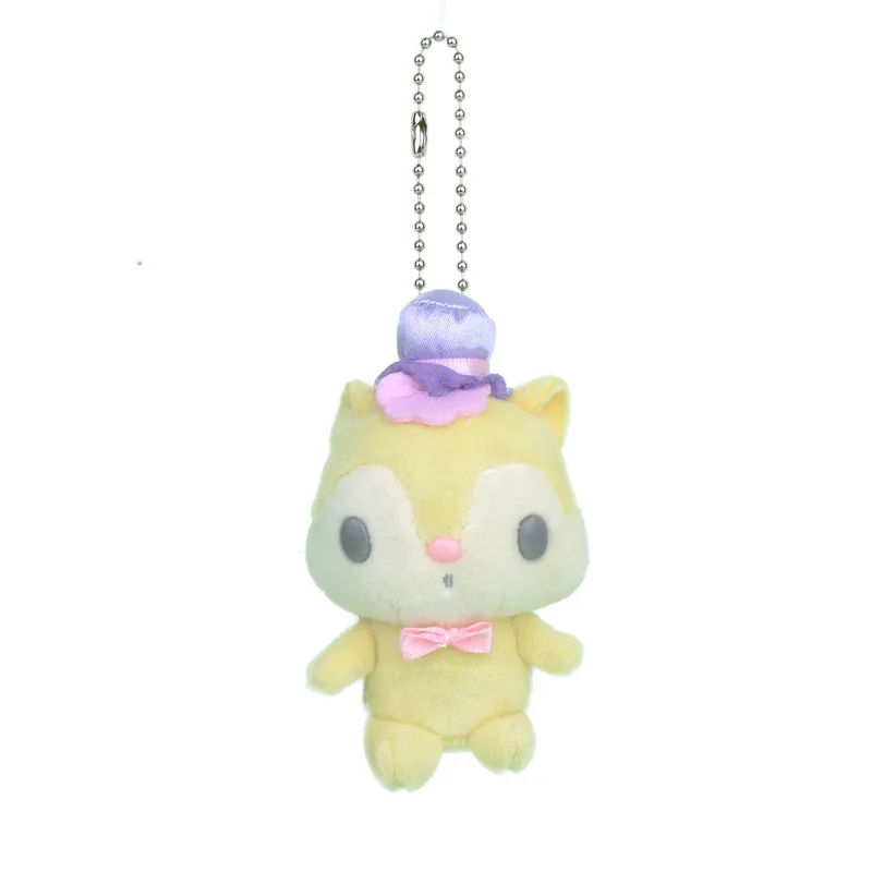 Kawaii Sanrio Flat Plush colgante Cartoon My Melody Friend Risu Plush Doll llavero juguetes de peluche mochila decoración regalo de vacaciones