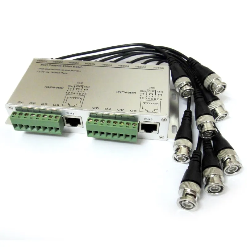 8CH Video Balun CCTV 8 Channel Passive Transmitter BNC Female to UTP Rj45 Cat5