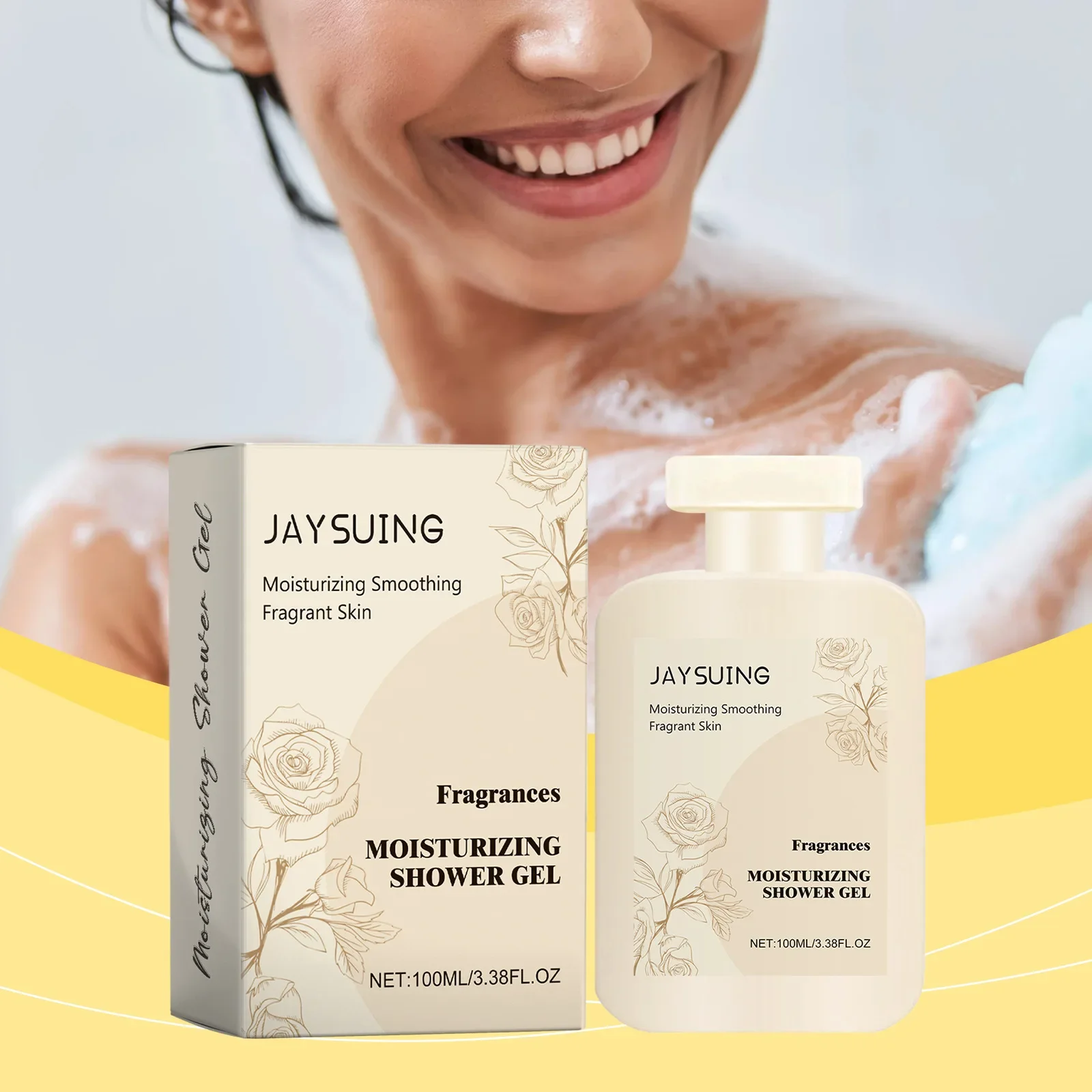 

JAYSUING Fragrance Moisturizing Body Wash Refreshing Cleansing Brightening Skin Body Fragrance Bath Whitening Body Wash 100ml