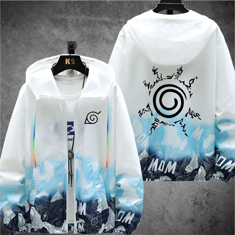 

Мужская дышащая верхняя одежда с эмблемой клана Uzui от ippuden, легкая летняя куртка с защитой от солнца, тонкая толстовка на молнии