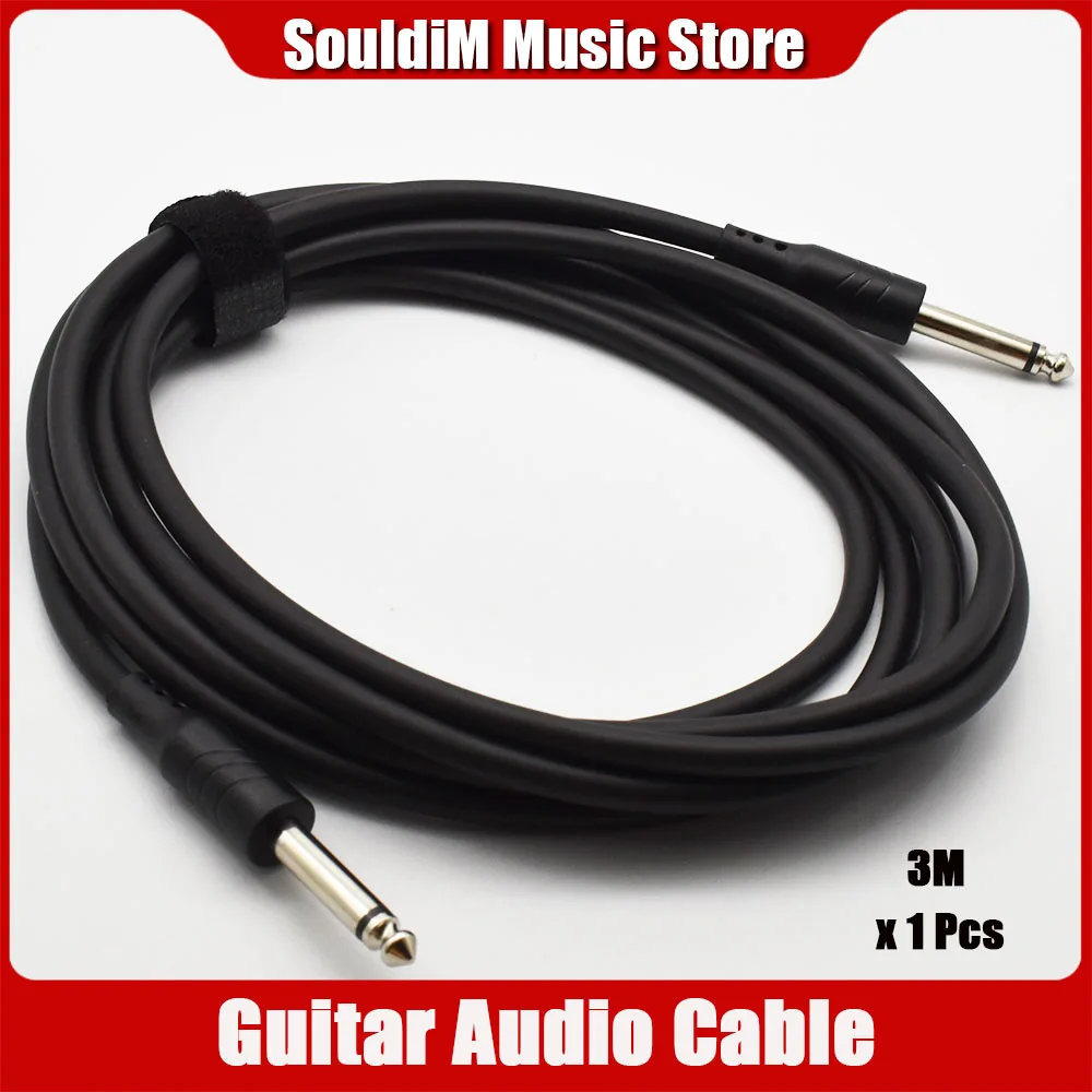 

Аудиокабель с разъемом 6,5 мм, хлопковая оплетка, 6,35 разъем «папа-папа», сбалансированный гитарный кабель 3 м для гитарного микшера, усилителя баса 6,35 мм