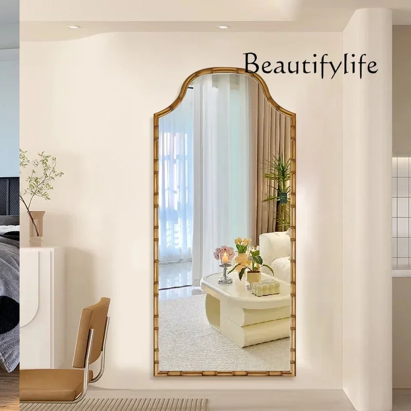 BJ X Medieval Full-length Mirror French Floor-to-ceiling Full-body American Retro Fitting Mirror Home Cloakroom Large Mirror