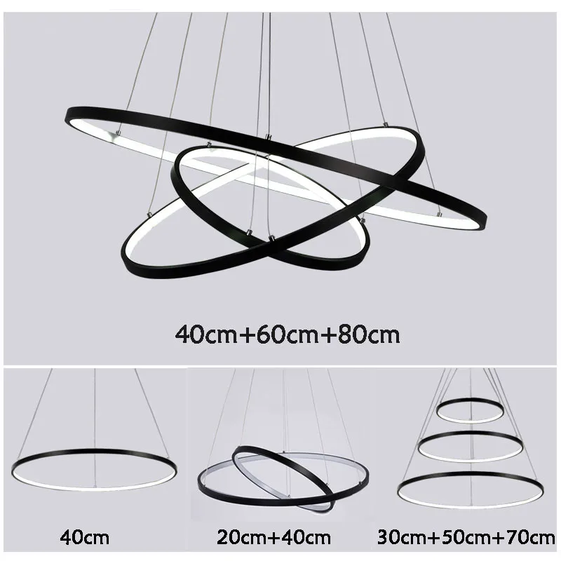 Moderno candeeiro LED, simples lâmpada pendurar, luminárias, sala de estar, jantar, cama, lustre, 20, 40, 60, 80, 100cm