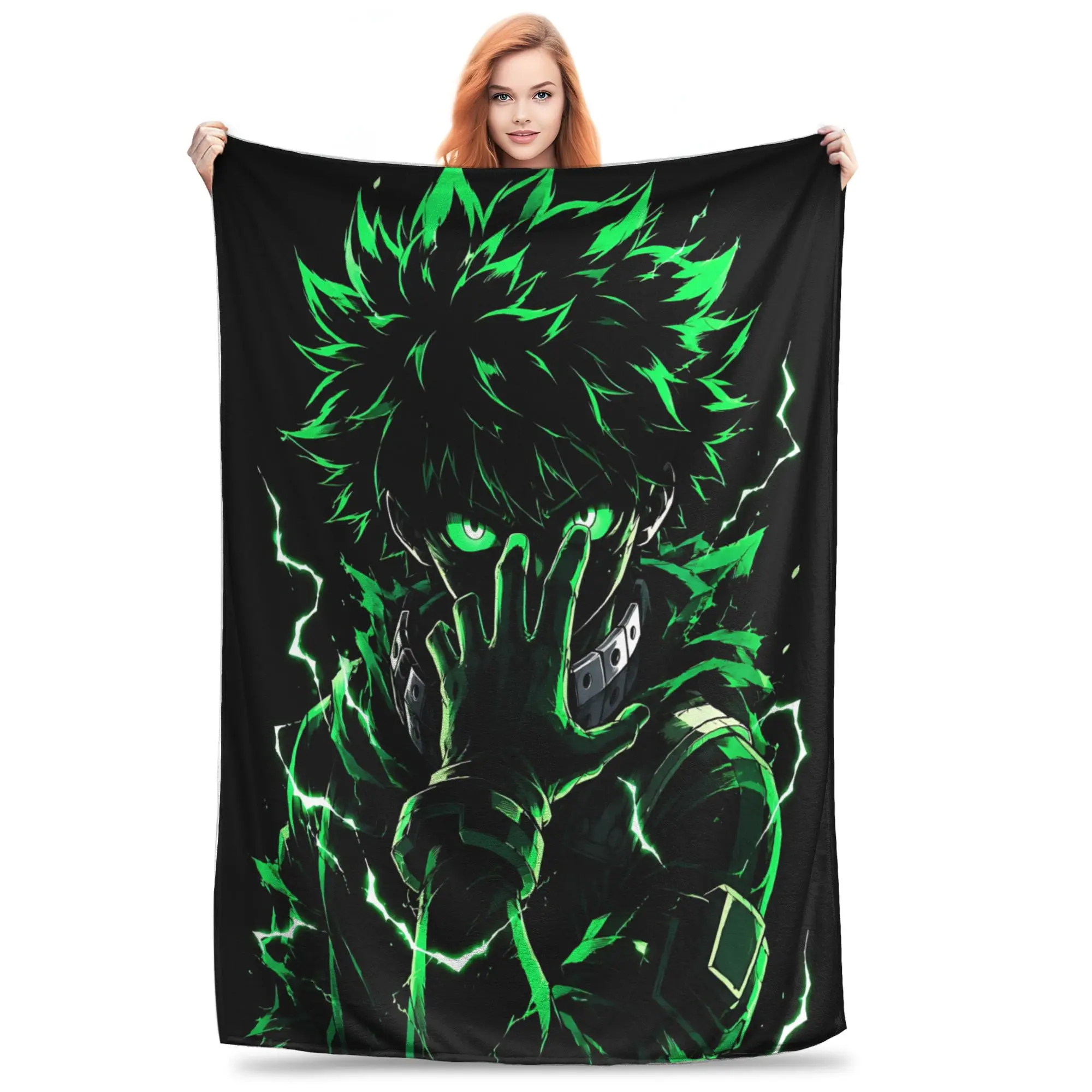 1PC Izuku Midoriya  Winter Blankets for Adults Bedding Home Interior Sofa Knee