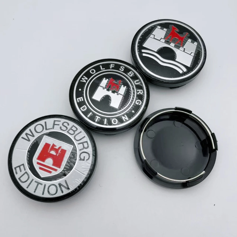 

4pcs Wolfsburg Logo Emblem Badge Car Wheel Center Caps 58mm 54mm Rim Hub Center Dust Cover Wheel Hubcaps Car Styling Accessories