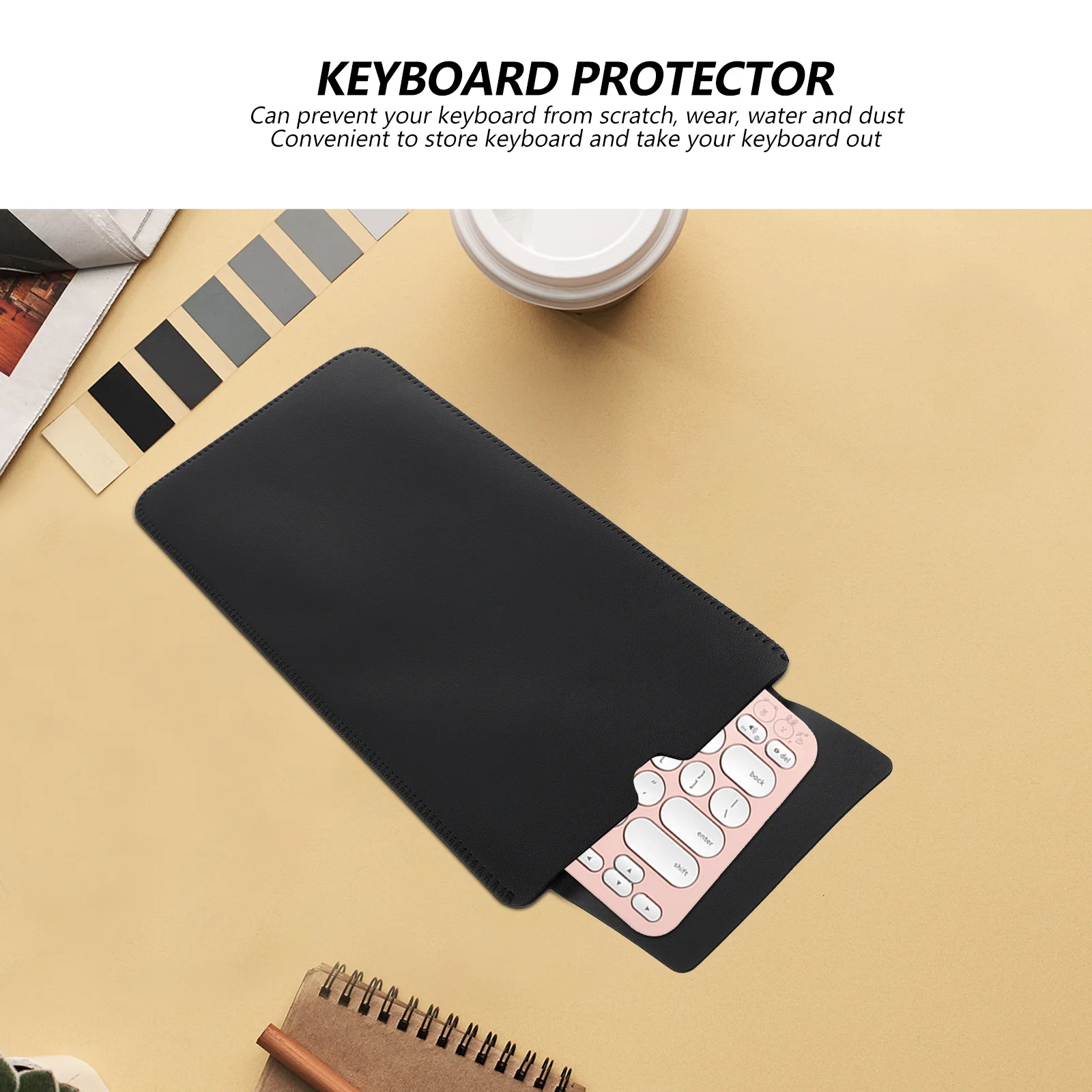 PU Keyboard Cover Wireless Sleeve Compatible K380 Portable Protective Case Keyboard Storage Organizer Bag