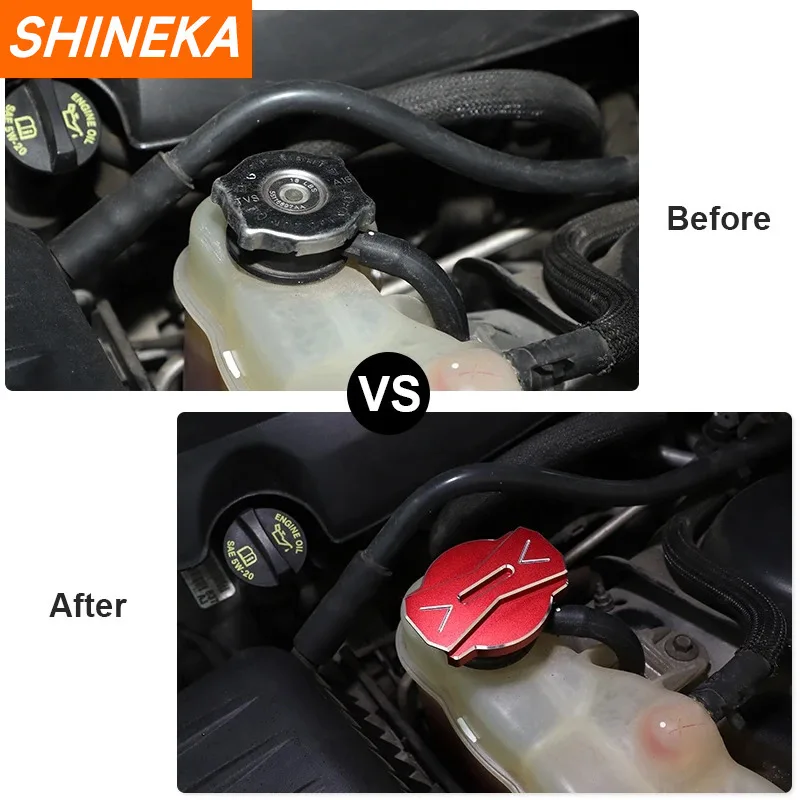 SHINEKA Car Engine Oil Decorative Cover Radiator Trim Accessories For Dodge Charger& Challenger 2009 Up For Dodge 300C 2012 Up