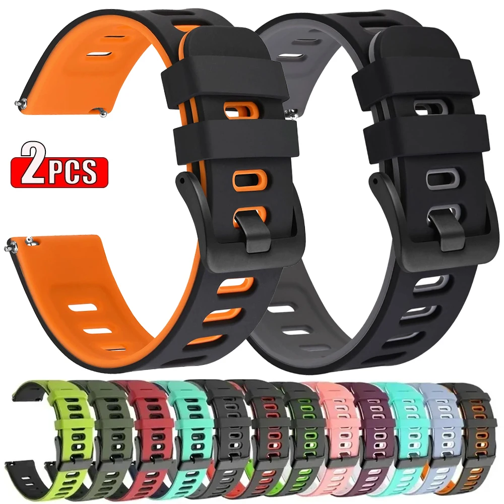 2PCS 20 22mm Silikon Armband Für Huawei Uhr 5 Pro GT 5 4 3 42 46mm Sport Armband GT2 GT2 Pro Ersatz Armband Zubehör