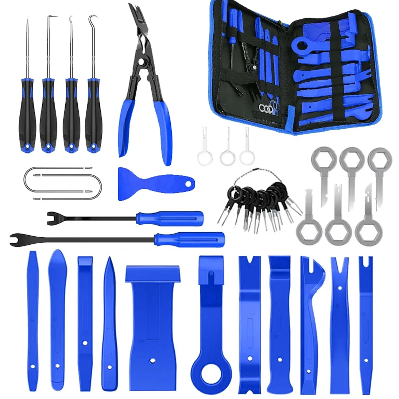 Precision Pick & Hook Set, Professional Trim Removal Tool Kit for Car Door Panel, Dashboard, Audio, Clips, Fastener Remover