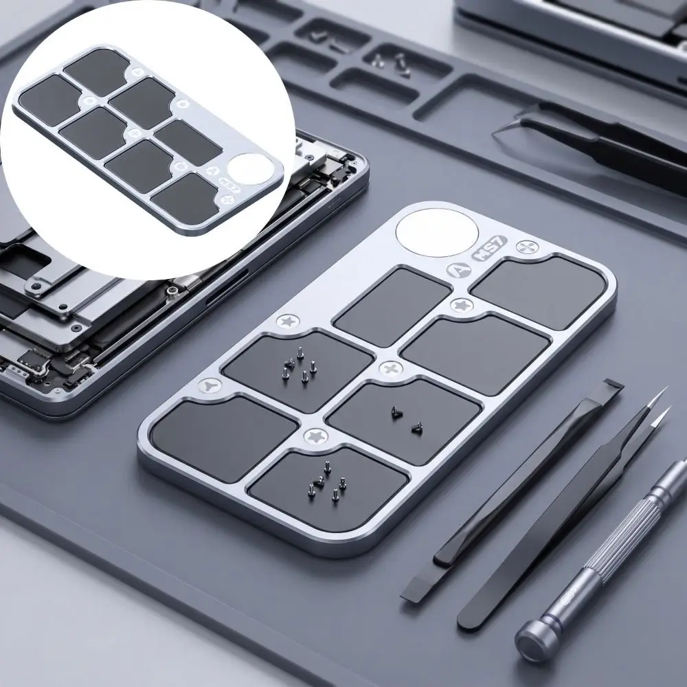 Aluminum Alloy Frame Magnetic Screw Storage Tray Strong Magnet Module Precision Screwdriver MS7 Screw Tray