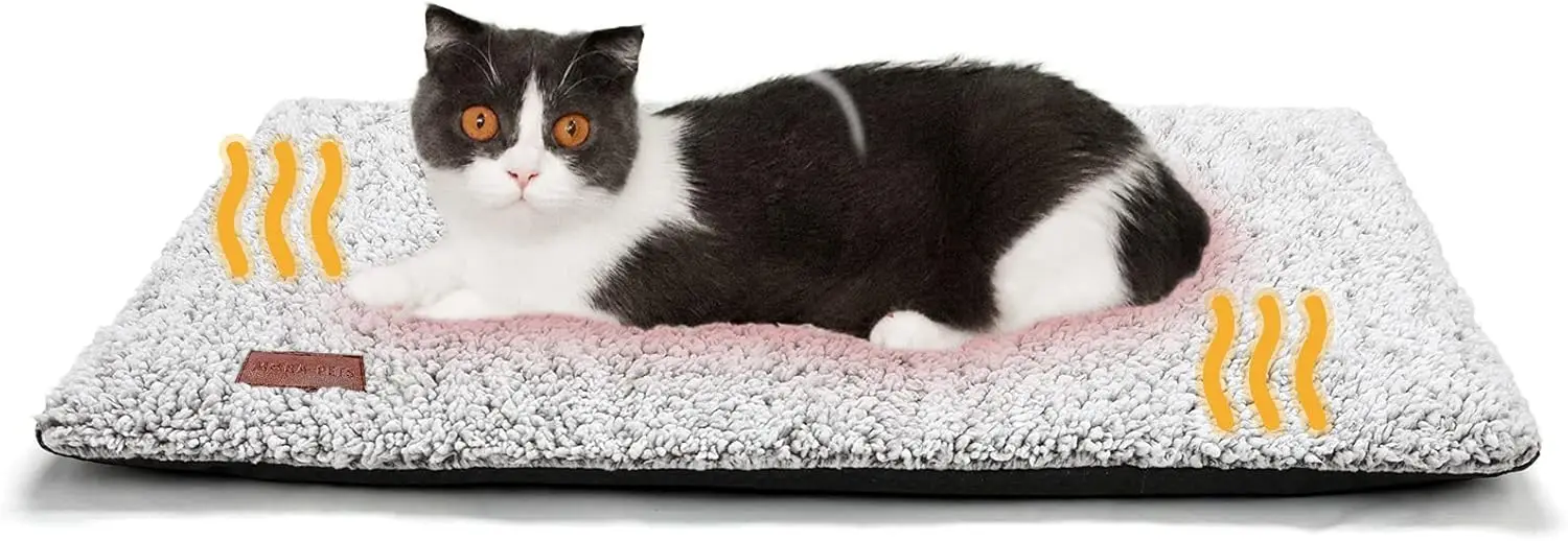 

Self Warming Pet Bed Mat, Thermal Cat Dog Pad with Removable Cover, Non-Slip Washable for Indoor Outdoor Use