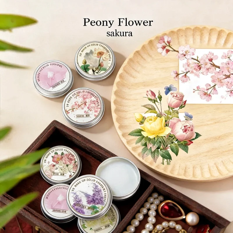 

Long Lasting Scent for Romantic Souls For Dating Ladies Solid Perfume Exquisite Floral Solid Balm Magnolia Orchid Gardenia