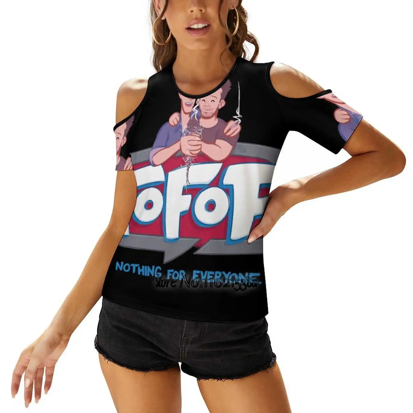 Tofop - Toon Logo Women Print T-Shirt Summer Sexy Tops Streetwear T Shirt Korean Tops Tofop Wil Anderson Charlie Clausen