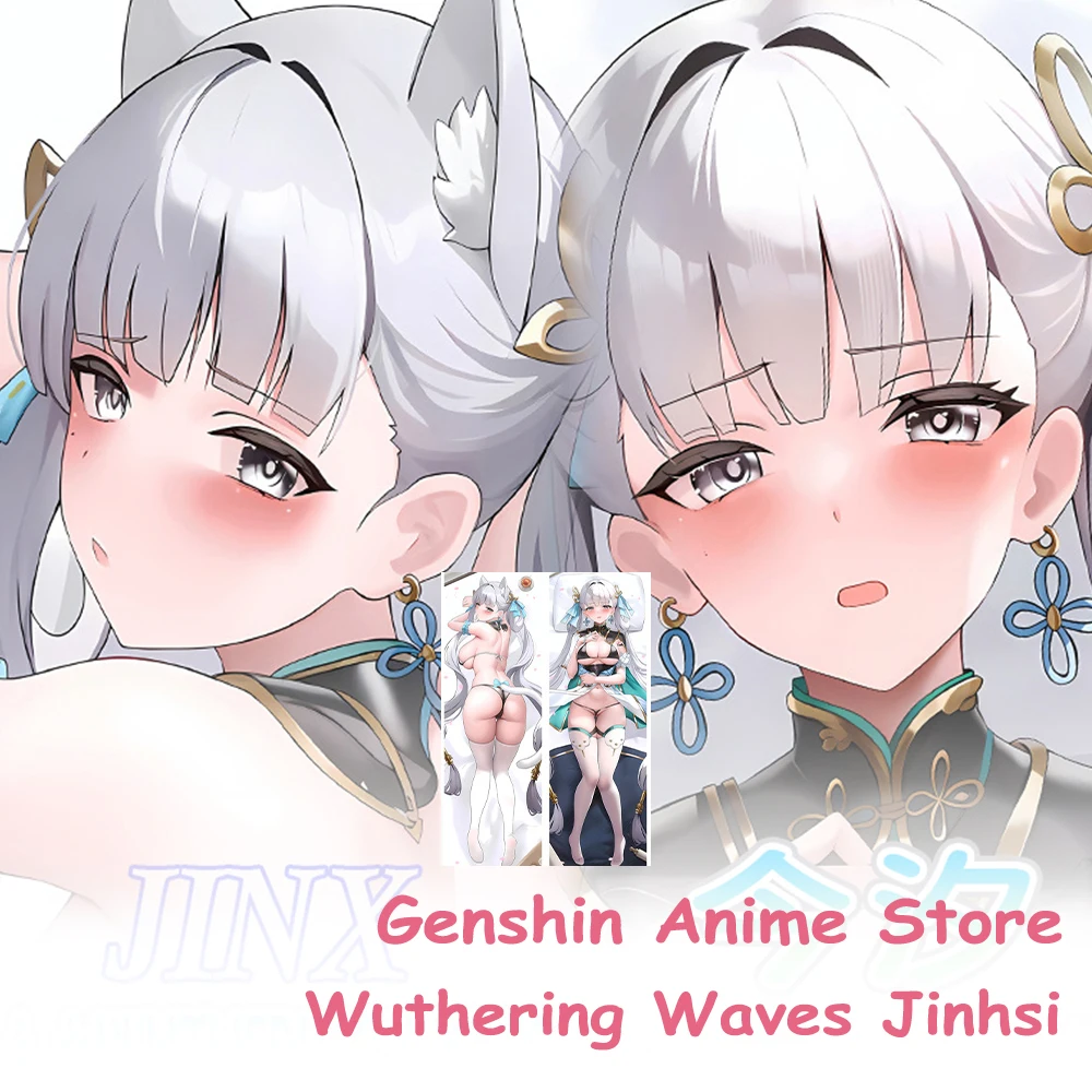 

Cartoon Wuthering Waves Jinhsi Body Dakimakura Cover Cosplay Props Anime Jinhsi Double-Sided Printed Otaku Cushion Pillow Covers