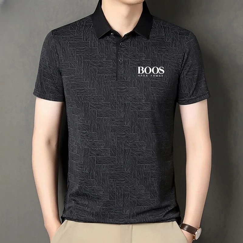 2025 Men's New Summer Embroidery Business Casual Short sleeved POLO Shirt Fashion Short sleeved Comfortable and Breathable Top image 5