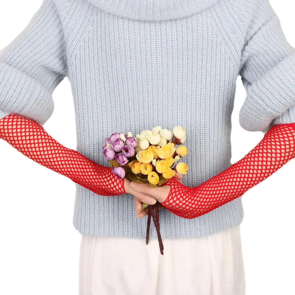 أزياء فاسق زي شبكة صيد السمك قفازات أصابع القفازات الجوف خارج #3